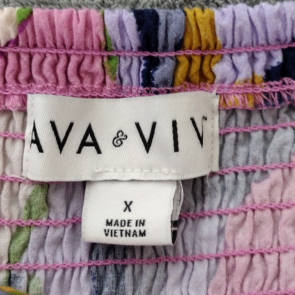 NWOT Ava & Viv Multicolor Floral Sundress Womens XL Pink Beach Vacation Tropical - Picture 9 of 11